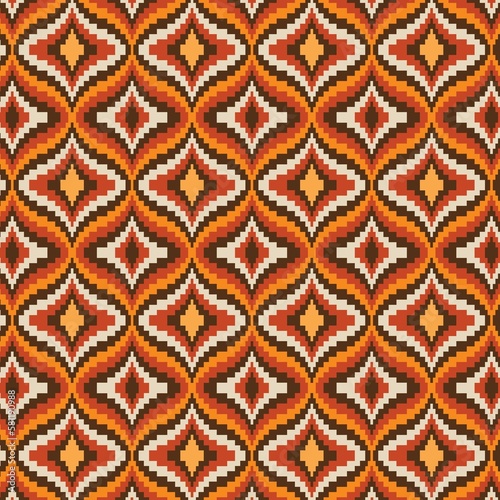 bargello embroidery vector pattern orange brown
