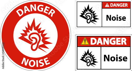 Danger Noise Symbol Sign On White Background