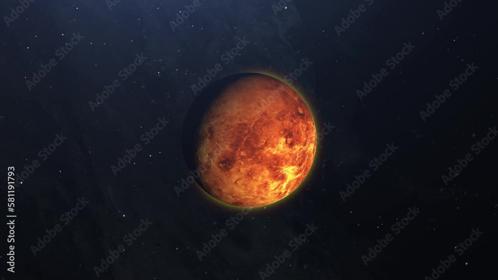 Planet Venus Beautiful Space Scene