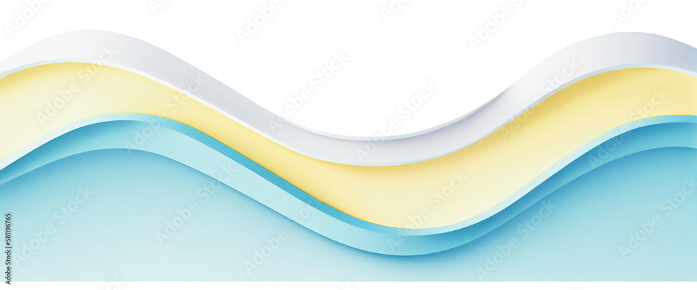 Abstract sea wave with copy space in pastel blue and yellow . Png, isolated, transparent banner or background Graphic Resource for sea wave in blue, white, yellow vector style.. Abstract sea wave with copy space in pastel blue and yellow . Png, isolated, transparent banner or background Graphic Resource for sea wave in blue, white, yellow vector style..