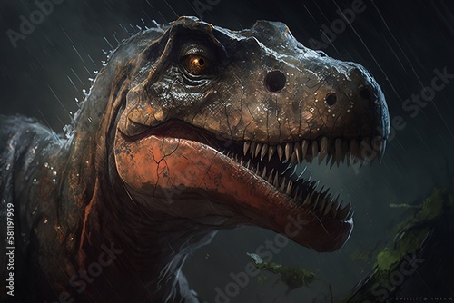 close up of a dinosaur