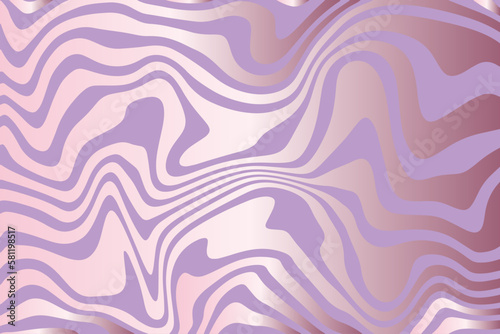 Abstract vector background of pearlescent twisted lines of lilac hue. Wallpaper, texture for design