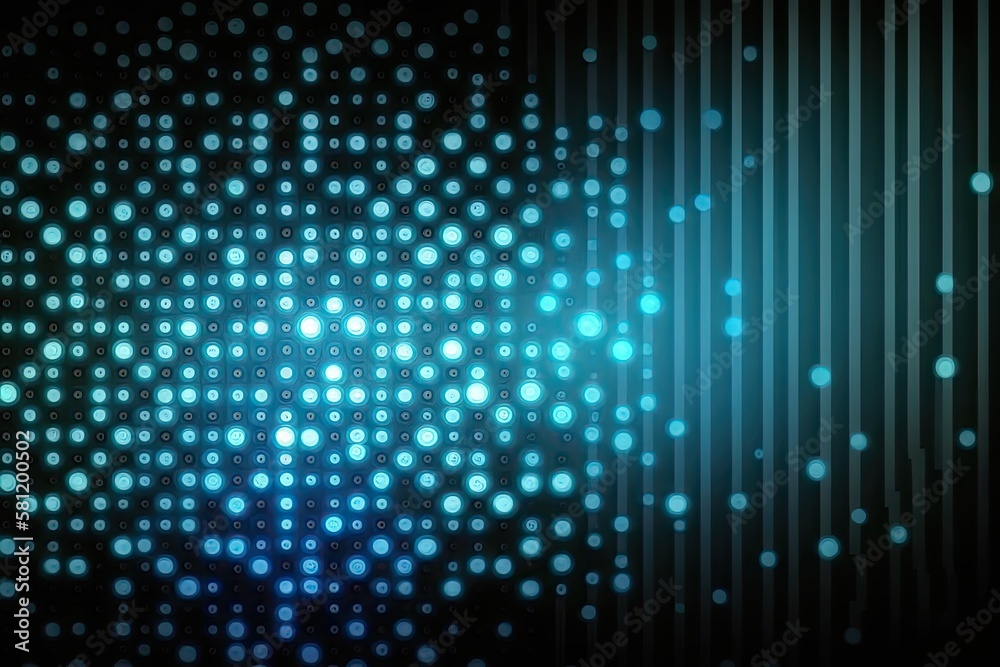 Glow lines with dots abstract background, blue vivid colors. Generative AI. Glow lines with dots abstract background, blue vivid colors. Generative AI.
