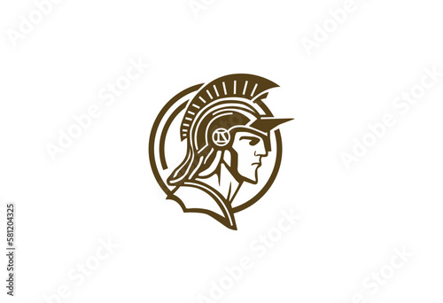 Fotografiet spartan vector logo