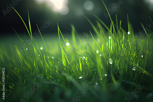 green grass and sun background