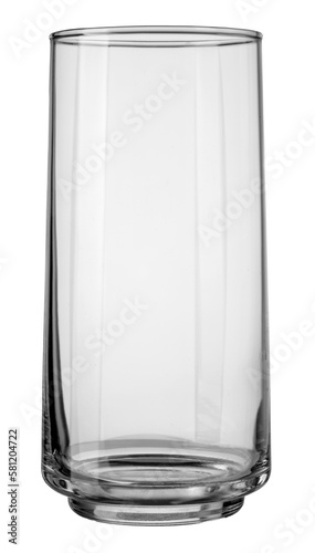 Tall water and beverage glass, cut out