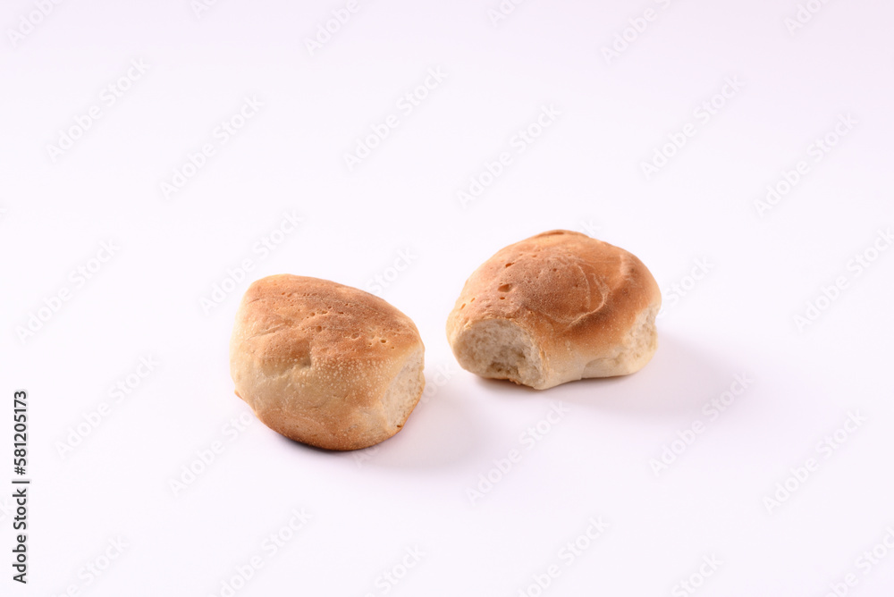 Two loaves of bread on the white background. Two loaves of bread on the white background.