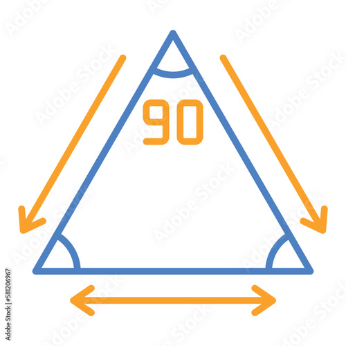 Vertex Blue & Orange Line Icon