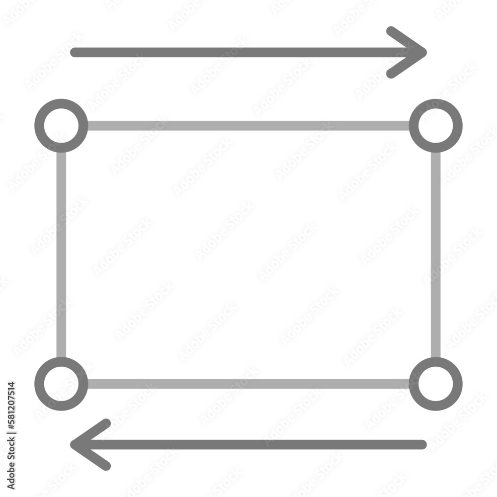 Rectangle Greyscale Line Icon Rectangle Greyscale Line Icon