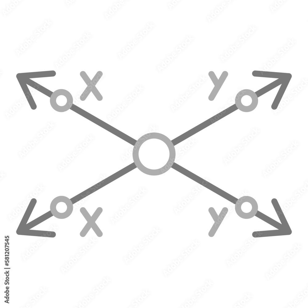 Intersection Greyscale Line Icon Intersection Greyscale Line Icon