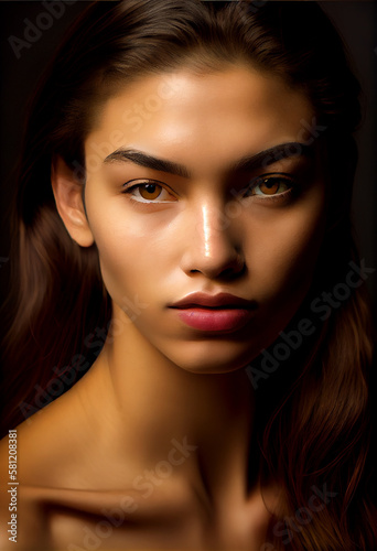 portrait of a young woman, generative ai