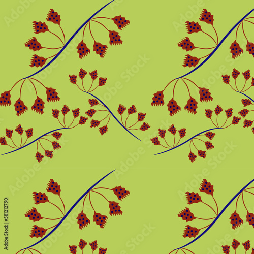 Seamless floral decoration. Vector pattern