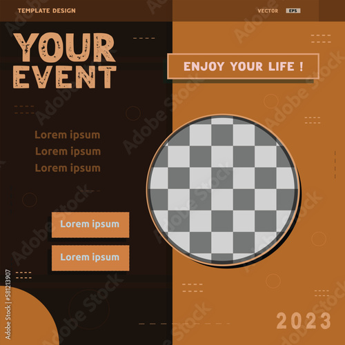 Art event social media post template design. Great for promoting and announcing your best events