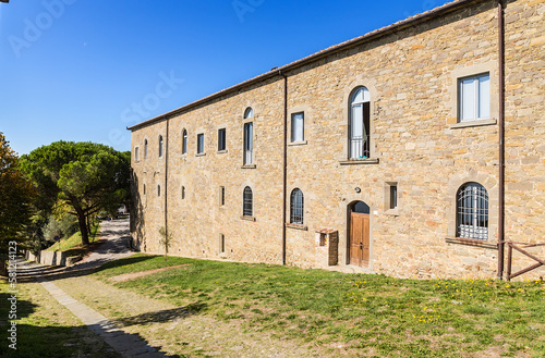 Cortona, Italy. Facade of an old stone building © Valery Rokhin