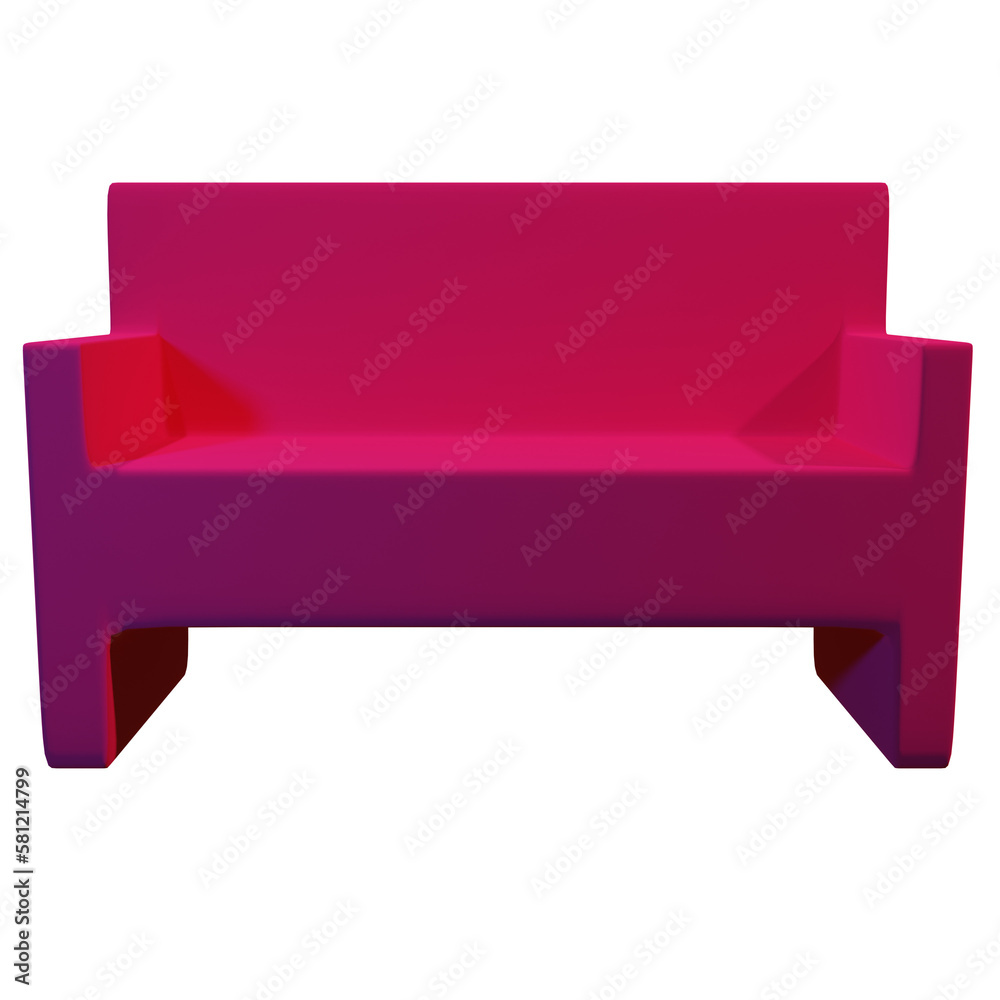 Cozy lather sofa set icon isolated 3d render illustration Cozy lather sofa set icon isolated 3d render illustration