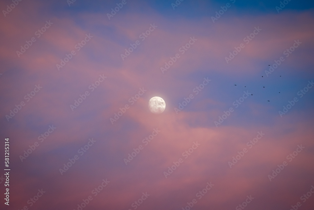 moon and clouds