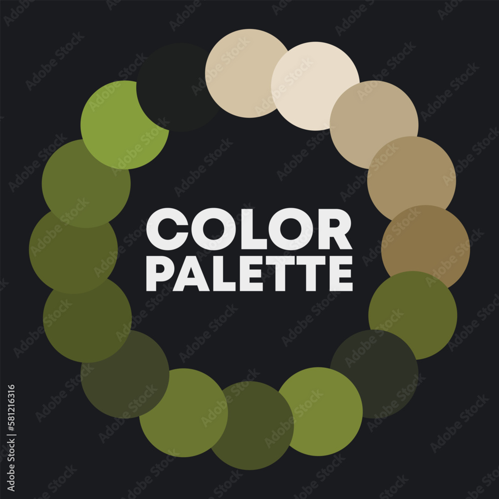 Color circle. Color combinations. Vector illustration