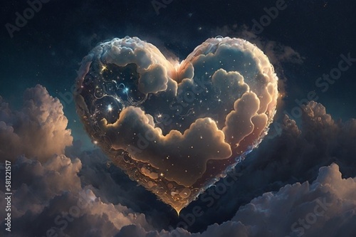 Heart in the night sky