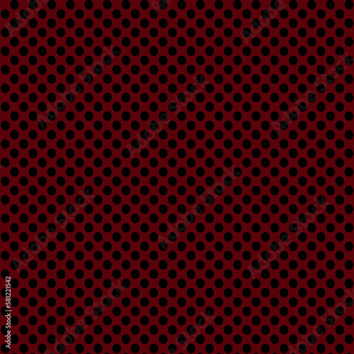 Abstract grid polka dot background pattern. Spotted black and red illustration. Textures.