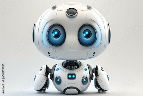 Small friendly robot. Ai generative © Andrii