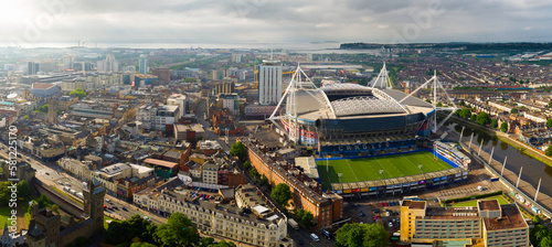 Cardiff City and Cardiff Bay from the Castle. South Wales photo