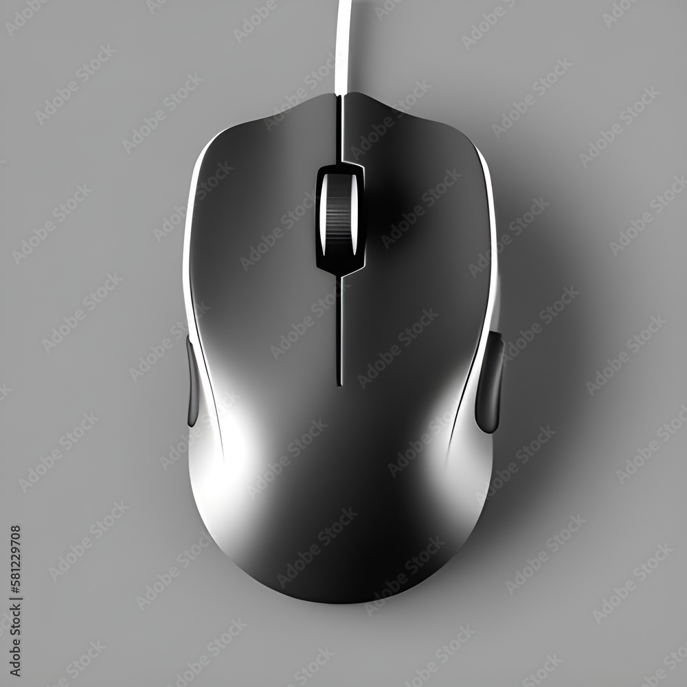 PC mouse. Device and technology. Cursor control. Generative AI. Stock Illustration Adobe Stock