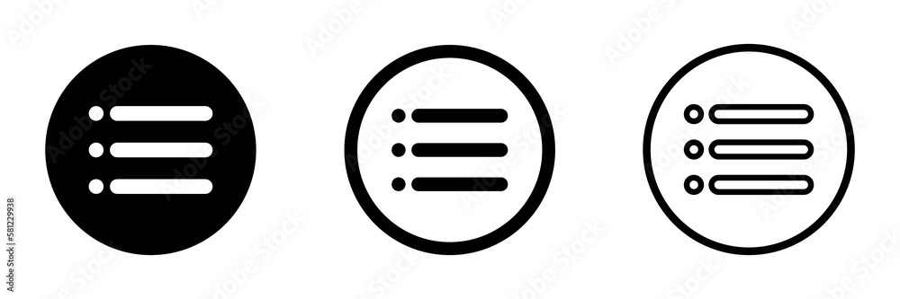 Menu icons collection. Vector Menu icons collection. Vector