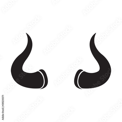 horns icon logo vector design template