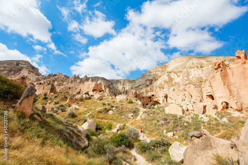 Rock formations landscape in Cappadocia