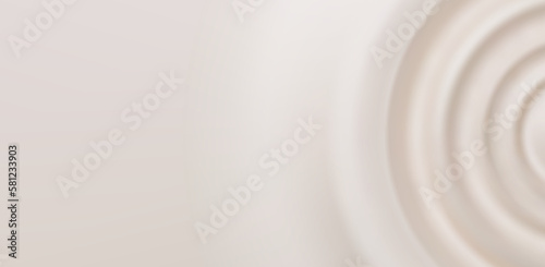 Milk circle ripple white background. Splash white waves milk product or yogurt swirl round texture surface template. Liquid surface texture abstract background vector illustration.