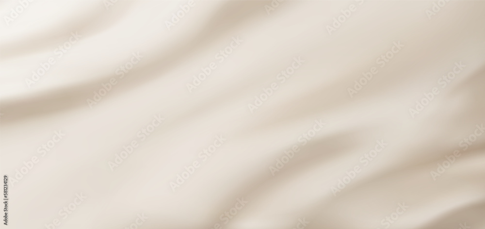 Milk white background. Milk, yogurt, cream, silk, or cosmetics product soft texture. Liquid wave surface silktexture.