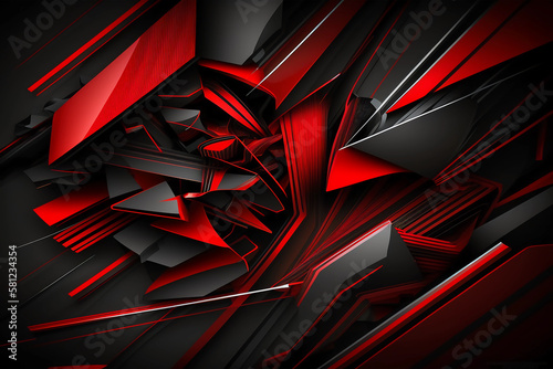 Wallpaper Mural Polygonal abstract dark red background Torontodigital.ca