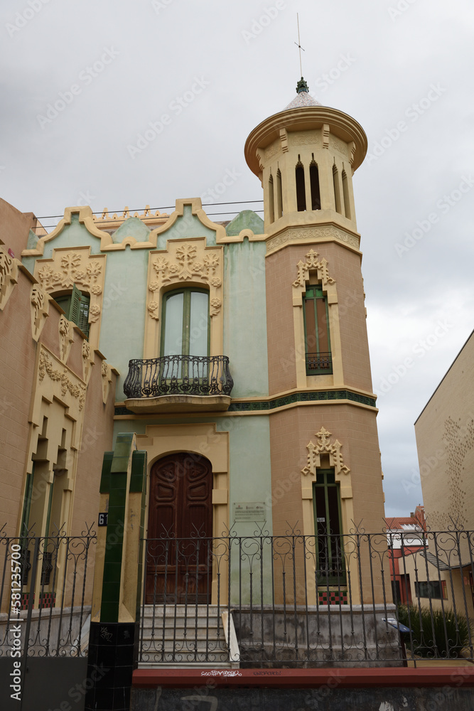 Fototapeta premium Torre de la Vídua de Can Sala, malgrat de mar, spanien