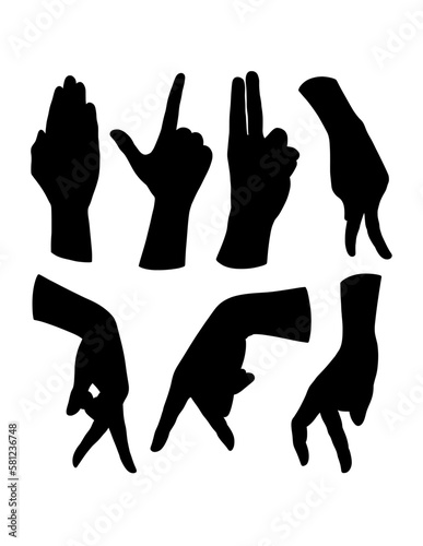 male and female hand sign silhouettes 