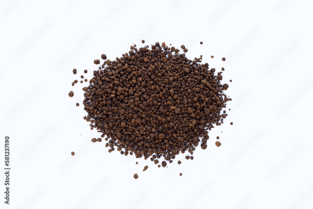 Fertilizer, chicken manure pellets. Natural plant food Fertilizer, chicken manure pellets. Natural plant food