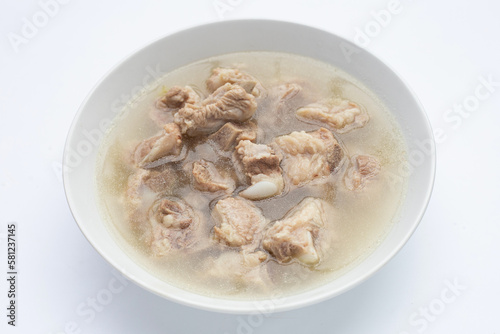 Boiled pork rib soup. Asian cuisine