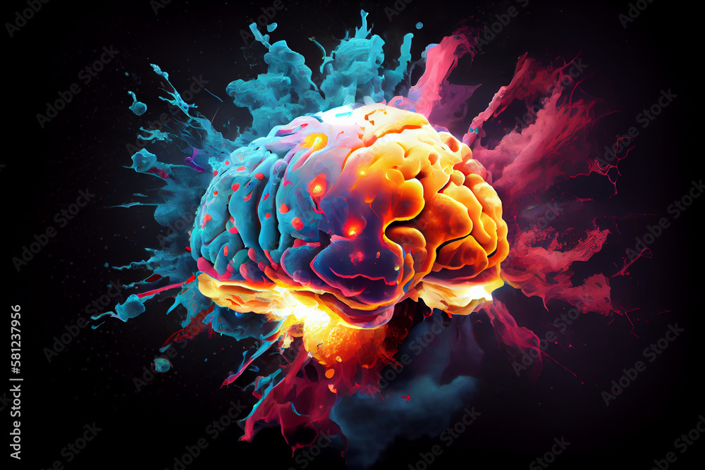 Human brain. Inspiration and creativity. Generative Ai Human brain. Inspiration and creativity. Generative Ai