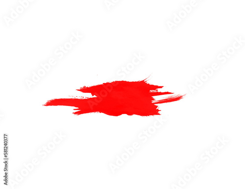 Beautiful watercolor red stroke isolated on white background for art design