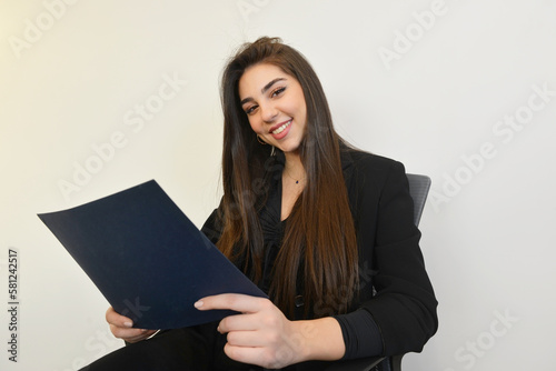 businesswoman with folder