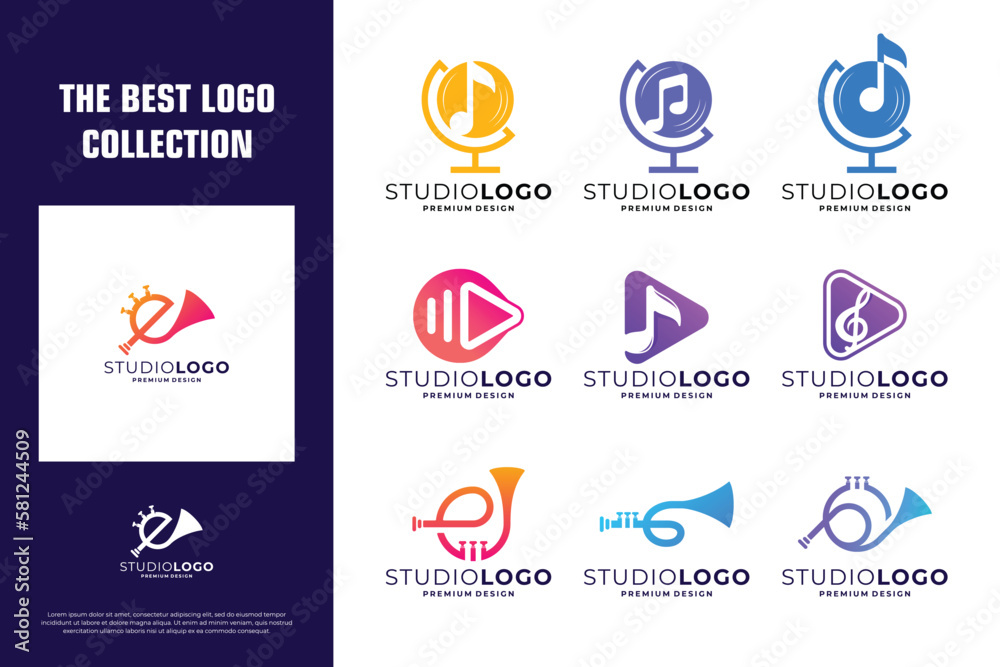 collection of simple musical logo design inspiration collection of simple musical logo design inspiration