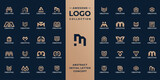 unique initial letter m logo design collection.