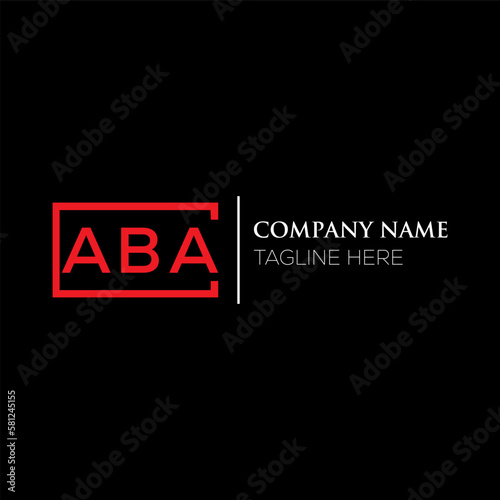 ABA letter logo design on black background. ABA creative initials letter logo concept. ABA letter design. ABA letter design on black background. ABA logo vector.
