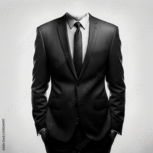 a suit with noboby inside photo