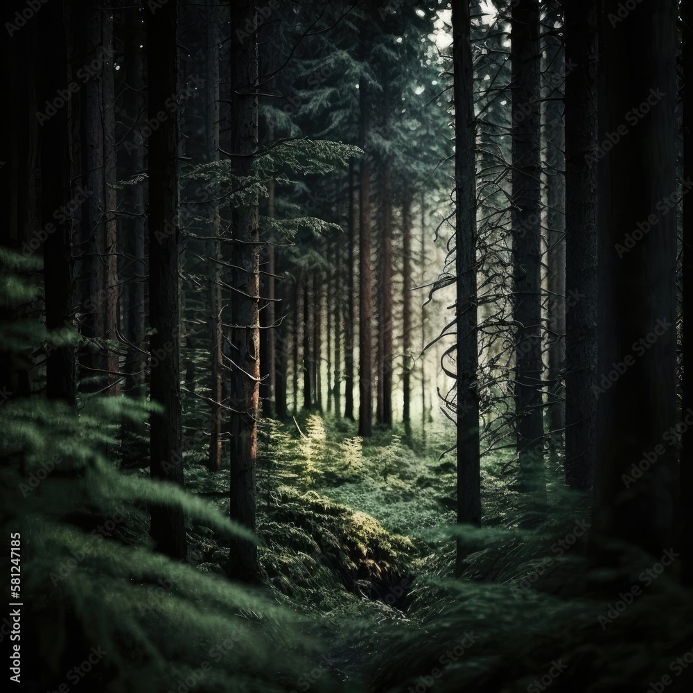 Fototapeta premium forest in the morning