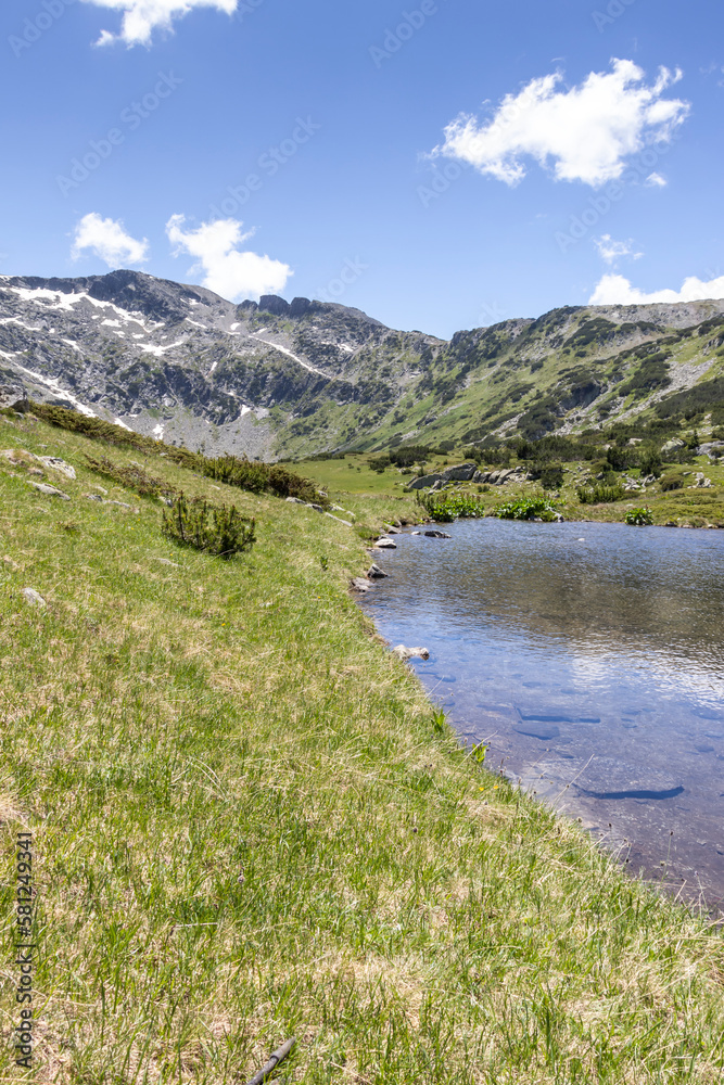 Landscape of Rila mountain near The Fish Lakes, Bulgaria