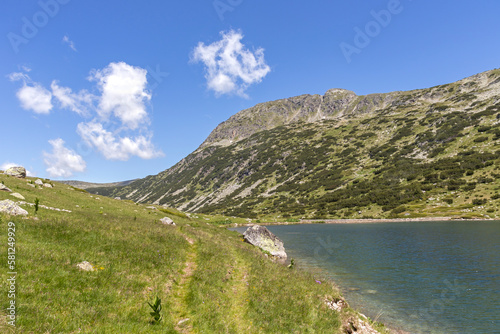 Landscape of Rila mountain near The Fish Lakes, Bulgaria