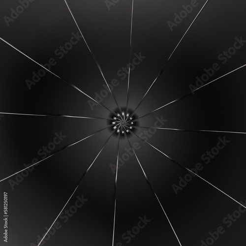 geometric background and wallpaper in black and gray colors consisting of rotating striped shapes