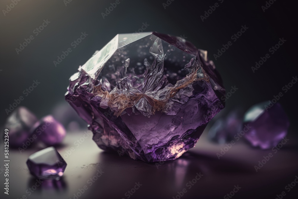 Amethyst close up, purple gemstone, Generative AI
Amethyst close up, purple gemstone, Generative AI