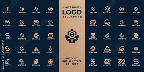 Monogram letter S logo design collection.