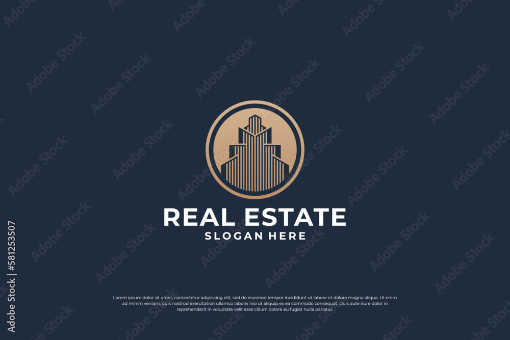 Creative apartment Real estate logo design. Creative apartment Real estate logo design.